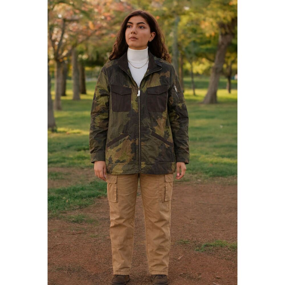 Martha Stewart Women's Camo Utility Field Jacket L NEW